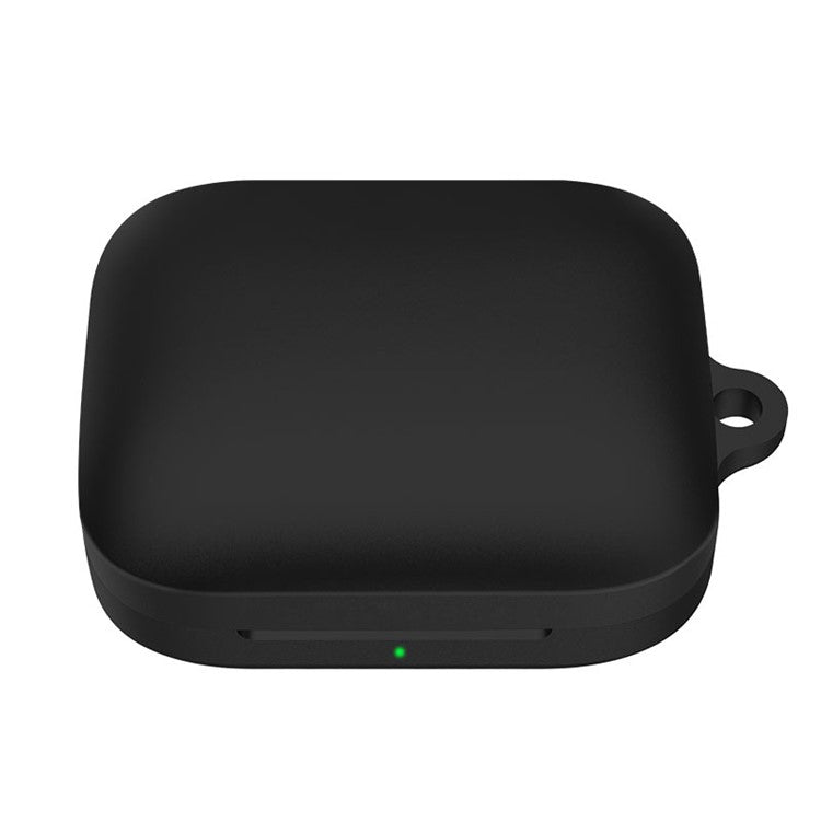 For OnePlus Buds Pro 2 TWS Wireless Bluetooth Earphones Charging Box Soft Silicone Cover with Anti-lost Buckle - Black