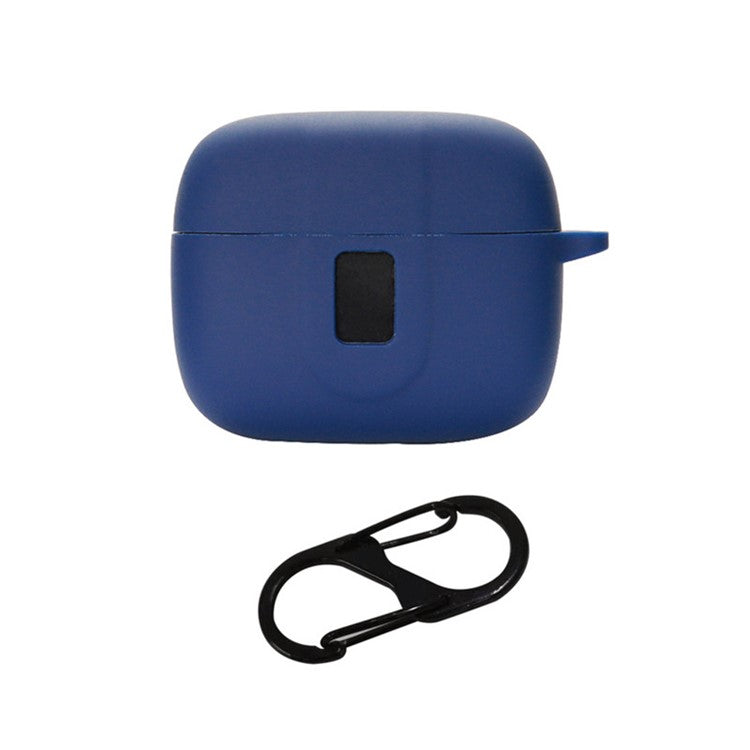Wireless Bluetooth Earphones Case for TAGRY X08, Soft Silicone Cover with Anti-lost Buckle - Dark Blue