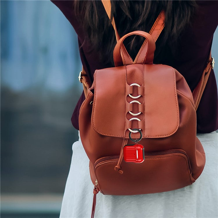 AHASTYLE WG76-2 Protective Case for Apple AirPods with Charging Case (2016) / (2019)  /  AirPods with Wireless Charging Case (2019) Cover with Buckle - Red