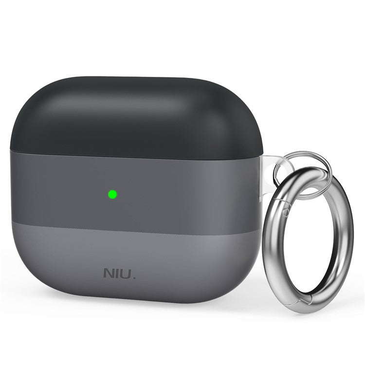 AHASTYLE PT-LC142-3-GT For Apple AirPods 3 IMD Gradient Color Drop-proof Cover Splittable Bluetooth Earphone TPU Protective Case - Gradient Black