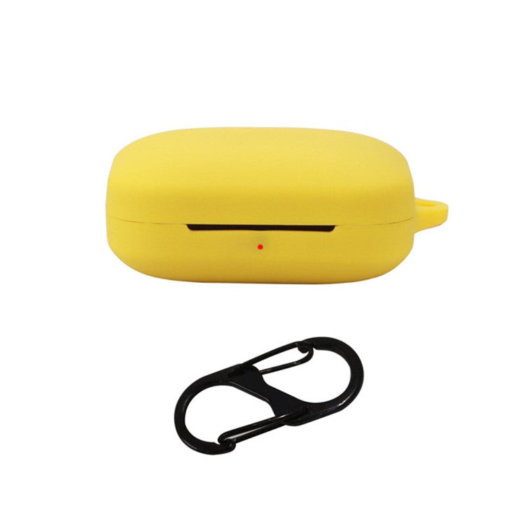 Silicone Case for OnePlus Buds Pro 2 Earphones Protective Cover with Anti-loss Buckle - Yellow