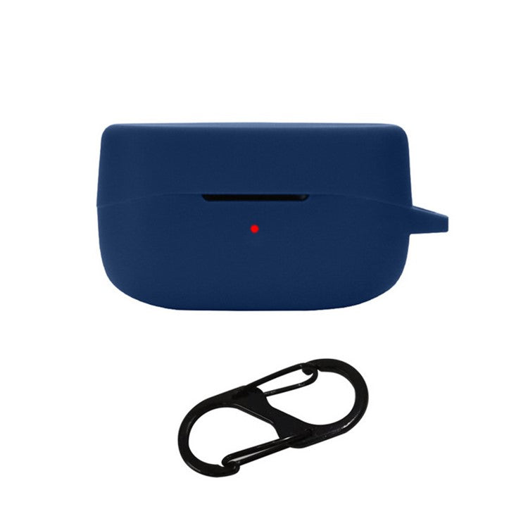 For Oraimo Rock Shockproof Wireless Bluetooth Earphone Sleeve Washable Silicone Cover with Anti-loss Buckle - Dark Blue