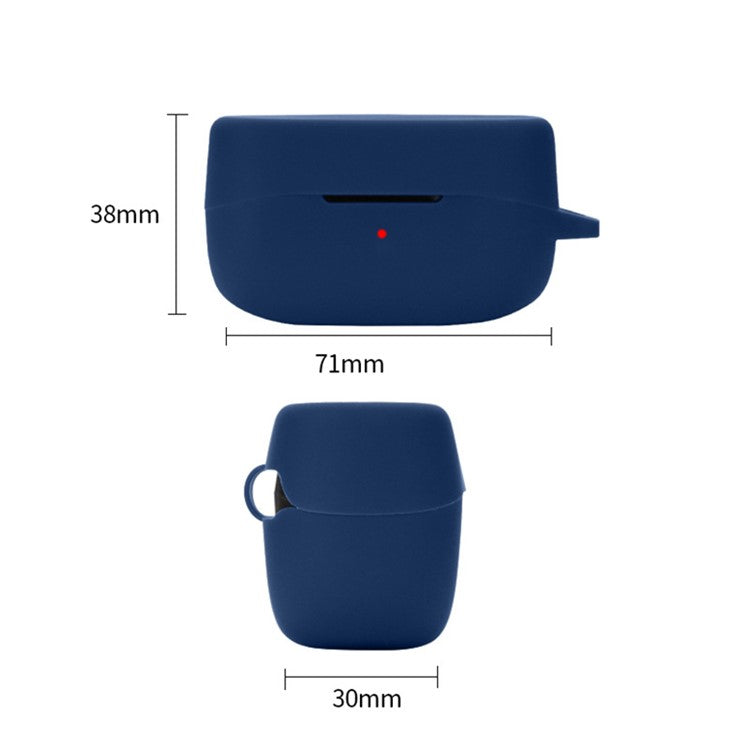 For Oraimo Rock Shockproof Wireless Bluetooth Earphone Sleeve Washable Silicone Cover with Anti-loss Buckle - Dark Blue