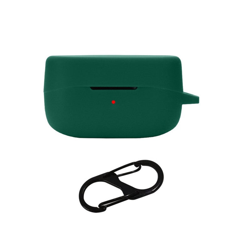 For Oraimo Rock Shockproof Wireless Bluetooth Earphone Sleeve Washable Silicone Cover with Anti-loss Buckle - Blackish Green