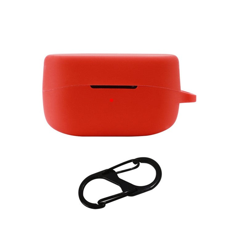 For Oraimo Rock Shockproof Wireless Bluetooth Earphone Sleeve Washable Silicone Cover with Anti-loss Buckle - Red