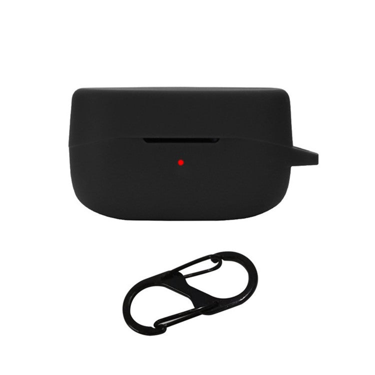 For Oraimo Rock Shockproof Wireless Bluetooth Earphone Sleeve Washable Silicone Cover with Anti-loss Buckle - Black