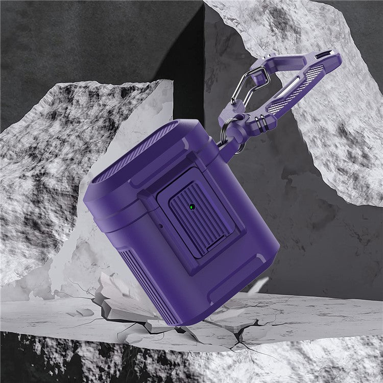 For Apple AirPods with Charging Case (2016) / (2019) / AirPods with Wireless Charging Case (2019) ) Earphone Case Earbud TPU+PC Cover - Black