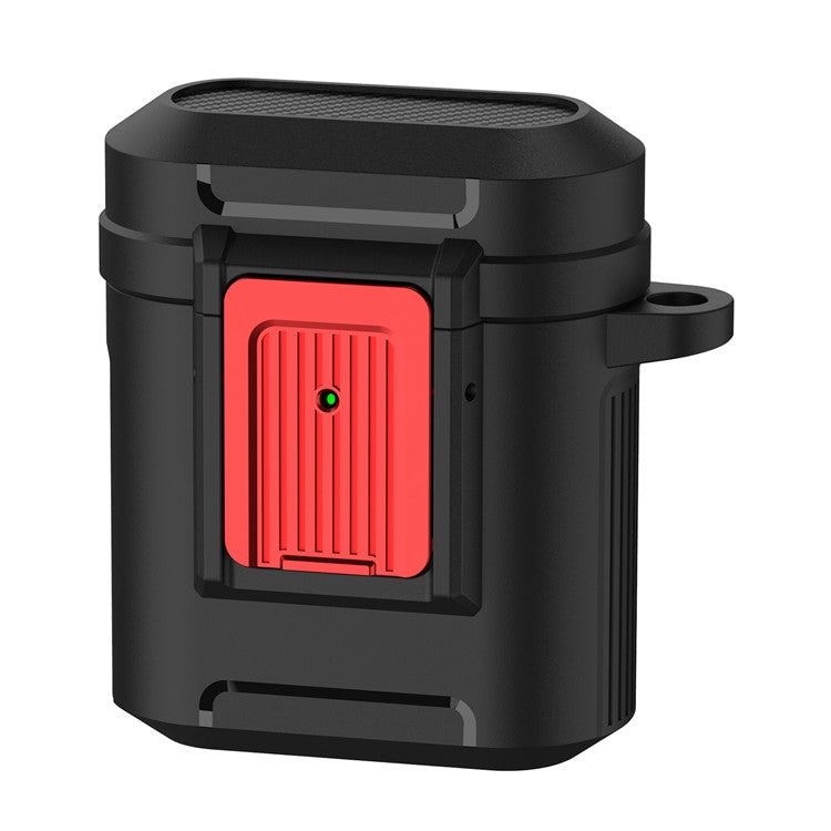 For Apple AirPods with Charging Case (2016) / (2019) / AirPods with Wireless Charging Case (2019) ) Earphone Case Earbud TPU+PC Cover - Black / Red