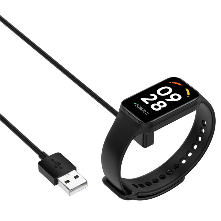For Redmi Band 2 Smart Watch Charger Cable USB Magnetic Probe Charging Cord, 0.6m - Black