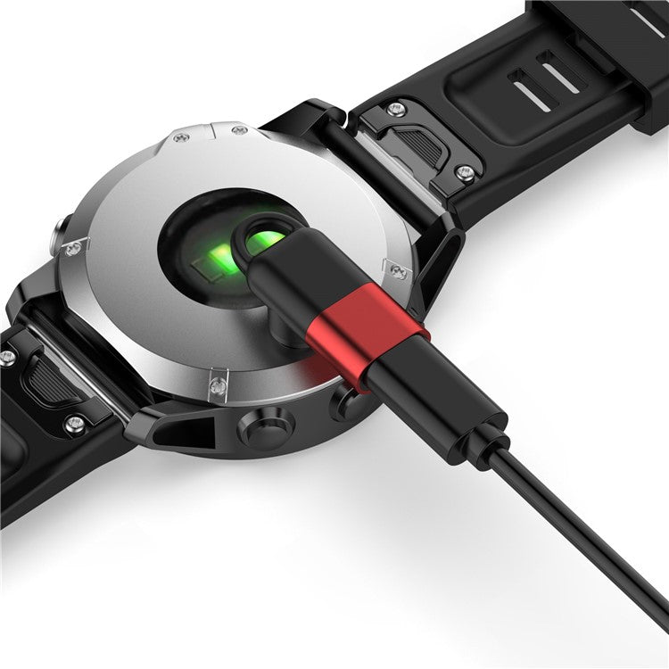 For Garmin Forerunner 265 / 265S / 965 Smart Watch Charging Adapter 8 Pin to Garmin Female Portable Connector - Red