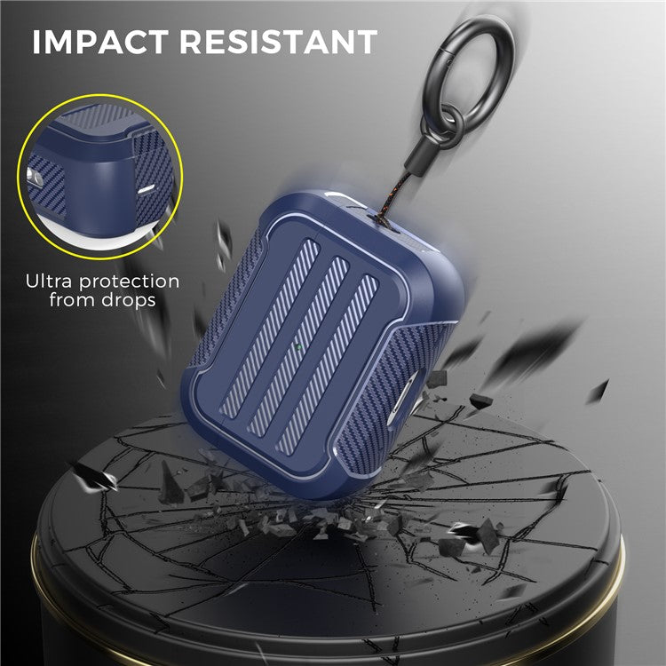 AHASTYLE PT115-PRO For AirPods Pro 2 Silicone Drop-proof Cover Split Type Bluetooth Earphone Protective Case - Blue