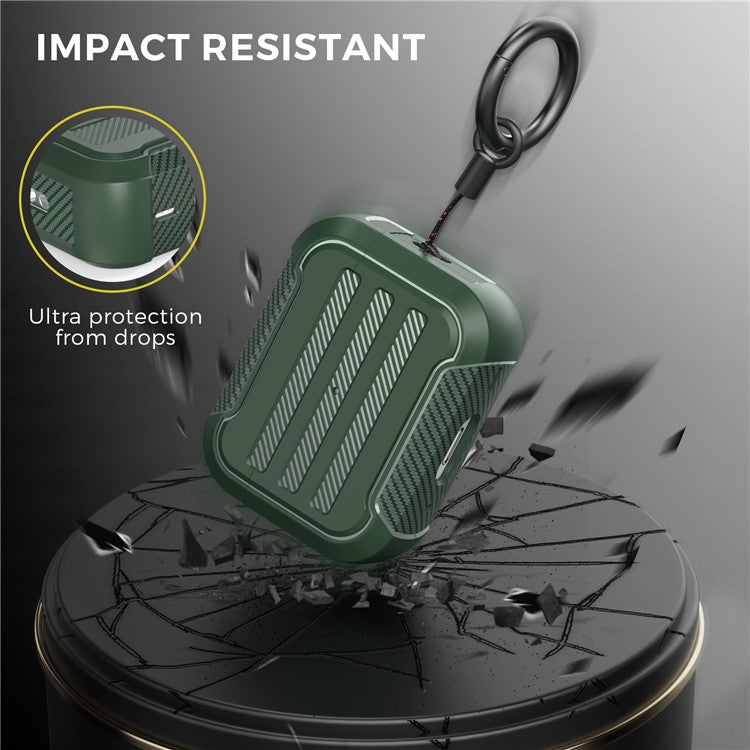 AHASTYLE PT115-PRO For AirPods Pro 2 Silicone Drop-proof Cover Split Type Bluetooth Earphone Protective Case - Green