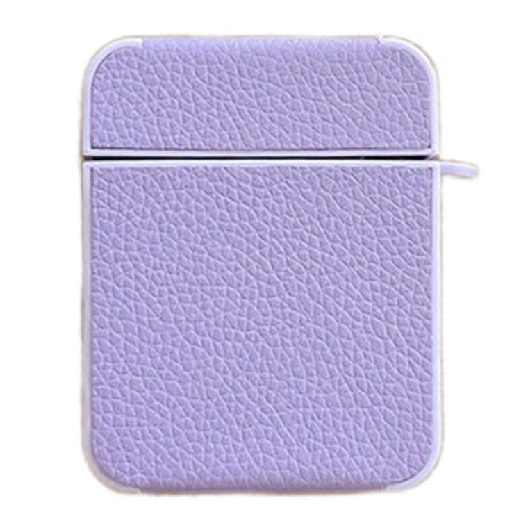 For Apple AirPods with Charging Case (2016) / (2019) / AirPods with Wireless Charging Case (2019) PU Leather TPU Case - Purple