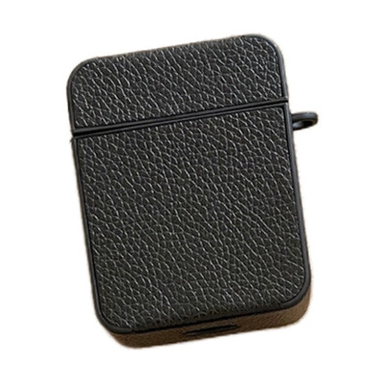 For Apple AirPods with Charging Case (2016) / (2019) / AirPods with Wireless Charging Case (2019) PU Leather TPU Case - Black
