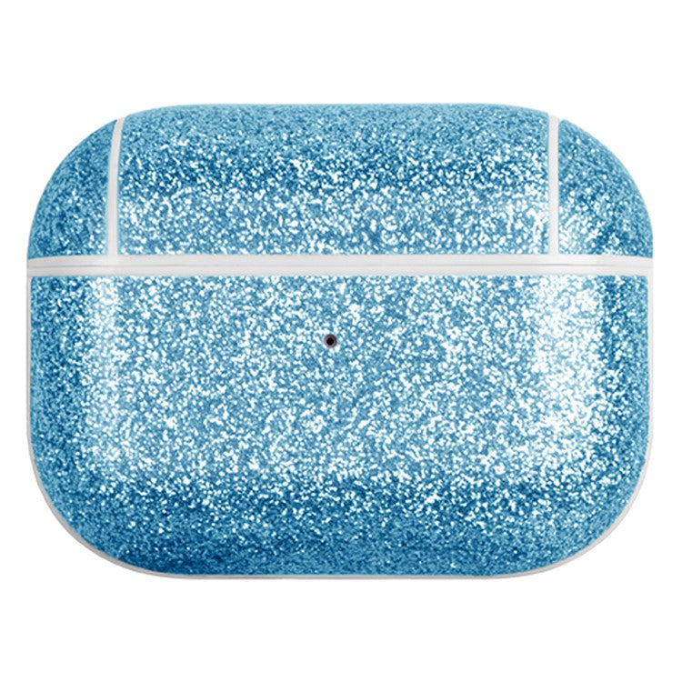 For AirPods Pro (Gen 2) (USB-C) / Pro 2 Charging Case Cover Bluetooth Earbuds Glitter PU+TPU Protective Case - Blue