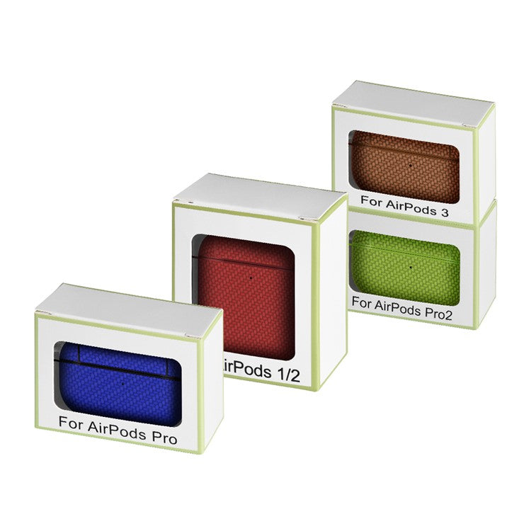 Earphone Case for Apple AirPods with Charging Case (2016) / (2019) / AirPods with Wireless Charging Case (2019) Leather Coated PC Cover - Pink