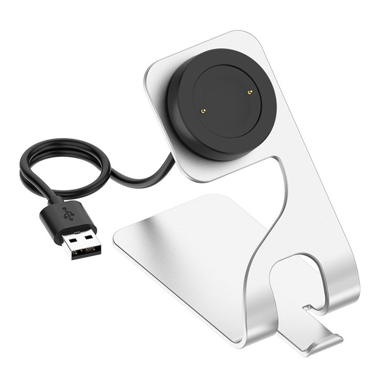 For Honor Watch 5 / Watch 4 / Watch GS3 / Watch GS 4 Charging Stand Aluminum Alloy Bracket Smart Watch Charger - Silver