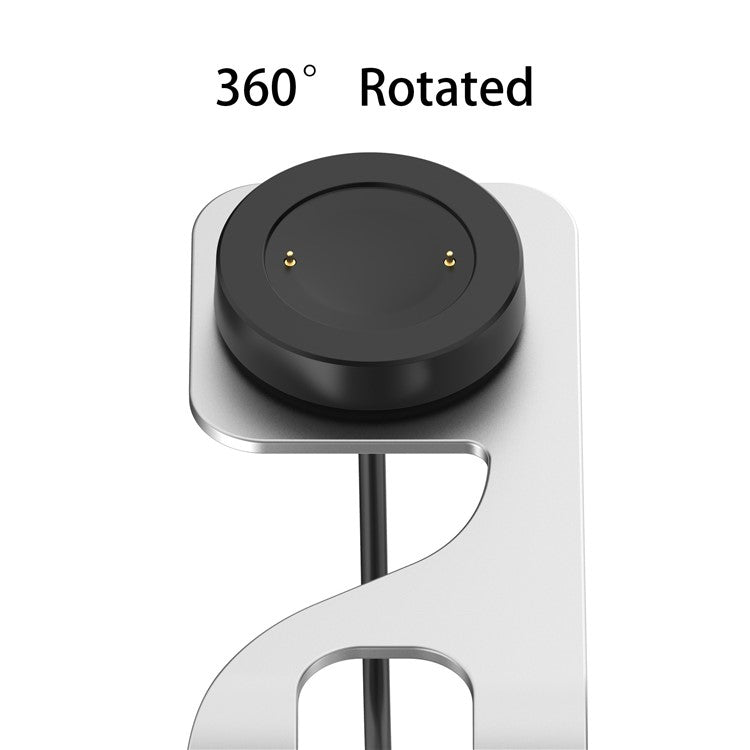For Honor Watch 5 / Watch 4 / Watch GS3 / Watch GS 4 Charging Stand Aluminum Alloy Bracket Smart Watch Charger - Silver