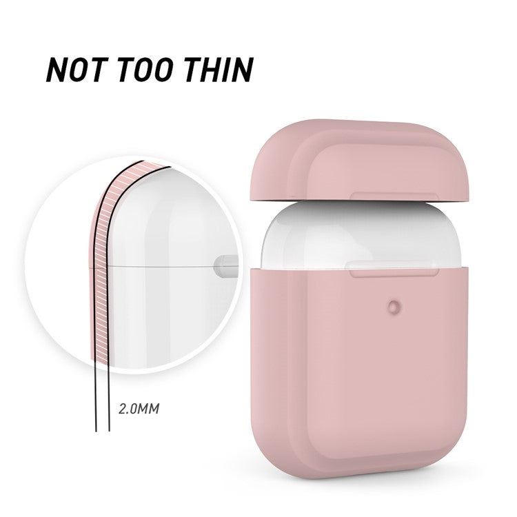 AHASTYLE PT88 Silicone Case for AirPods with Charging Case (2016) / (2019) / AirPods with Wireless Charging Case (2019) Earphone Cover - Pink