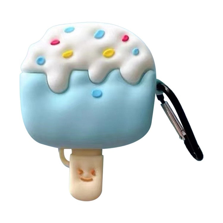 For Apple AirPods Pro / Pro 2 Ice Cream Design Earphone Protective Cover Silicone Case with Anti-lost Buckle