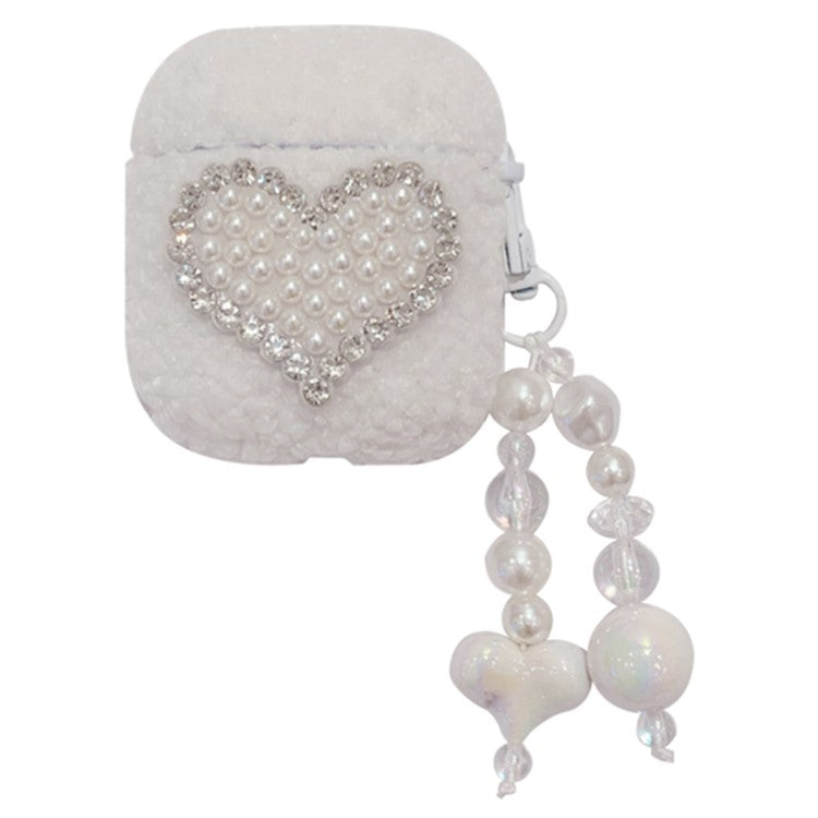 Earphone Case with Pendant for Apple AirPods with Charging Case (2016) / (2019) / AirPods with Wireless Charging Case (2019) TPU Fur Fluffy Cover