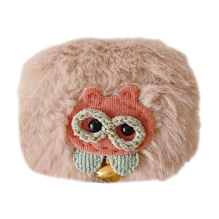 For AirPods Pro 2 Cartoon Owl Soft Plush Bluetooth Earphone Case Anti-drop Cover with Buckle