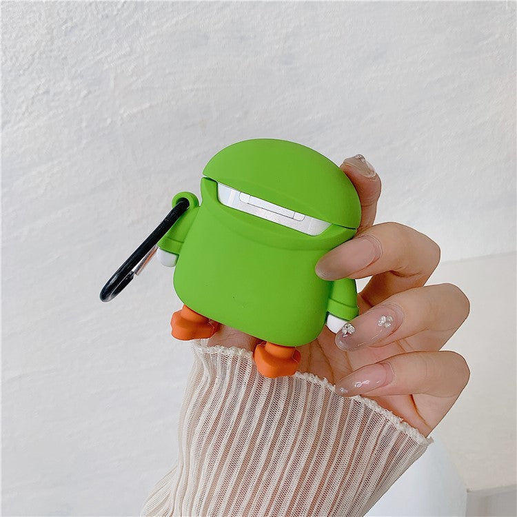 Silicone Case for AirPods with Charging Case (2016) / (2019) / AirPods with Wireless Charging Case (2019) Raincoat Duck Style Earphone Cover