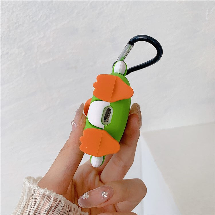 Silicone Case for AirPods with Charging Case (2016) / (2019) / AirPods with Wireless Charging Case (2019) Raincoat Duck Style Earphone Cover