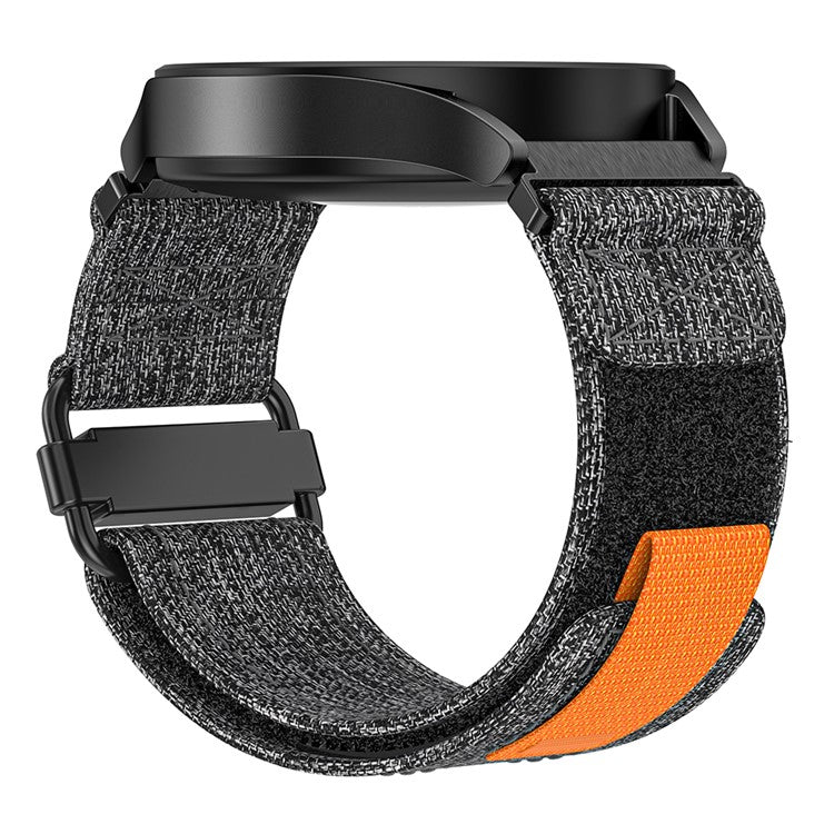 For Samsung Galaxy Watch5 / Watch 5 Pro / Watch 4 / Watch 4 Classic Canvas Watchband 20mm Loop Strap - Black / Grey