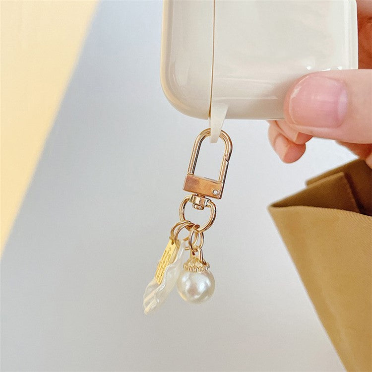 For AirPods with Charging Case (2016) / (2019) / AirPods with Wireless Charging Case (2019) Cherry Decor TPU Cover with Pendant