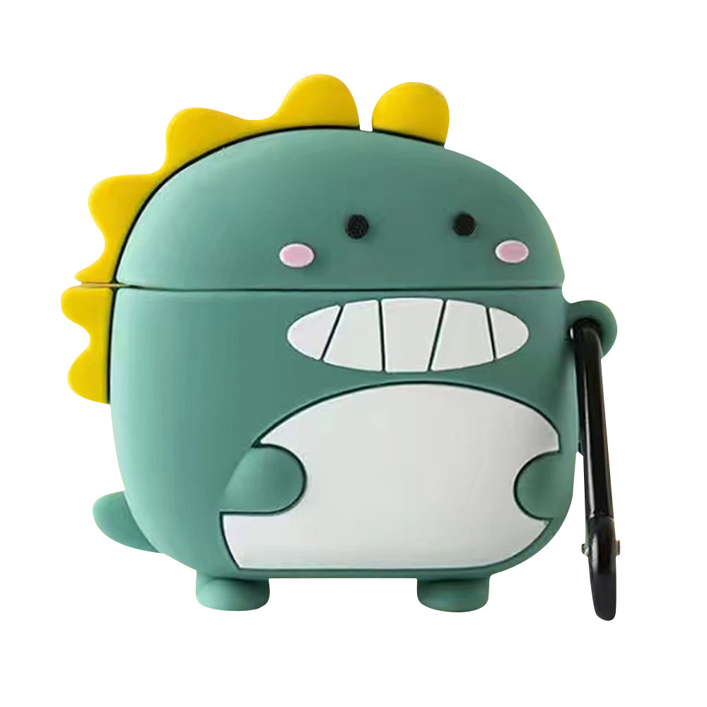 For Xiaomi Redmi Buds 4 Lite Cute Cartoon Cover Bluetooth Earphone Silicone Anti-drop Shell - Green Dinosaur