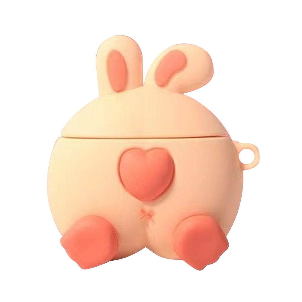No.3 Silicone Sleeve for Huawei FreeBuds Clip Earphone Cute Cartoon Protective Cover - Rabbit Butt