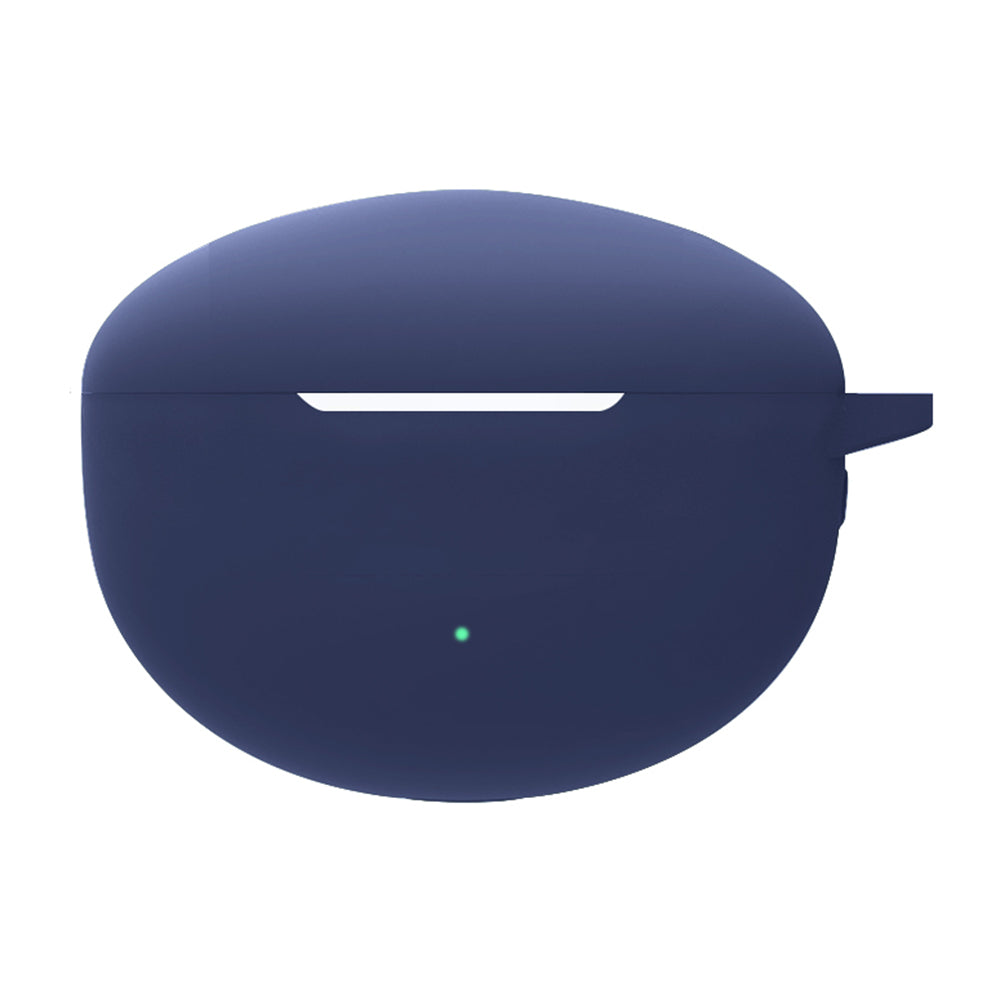 For Huawei FreeBuds 4i Bluetooth Earphone Silicone Case Anti-drop Cover with Hanging Buckle - Dark Blue