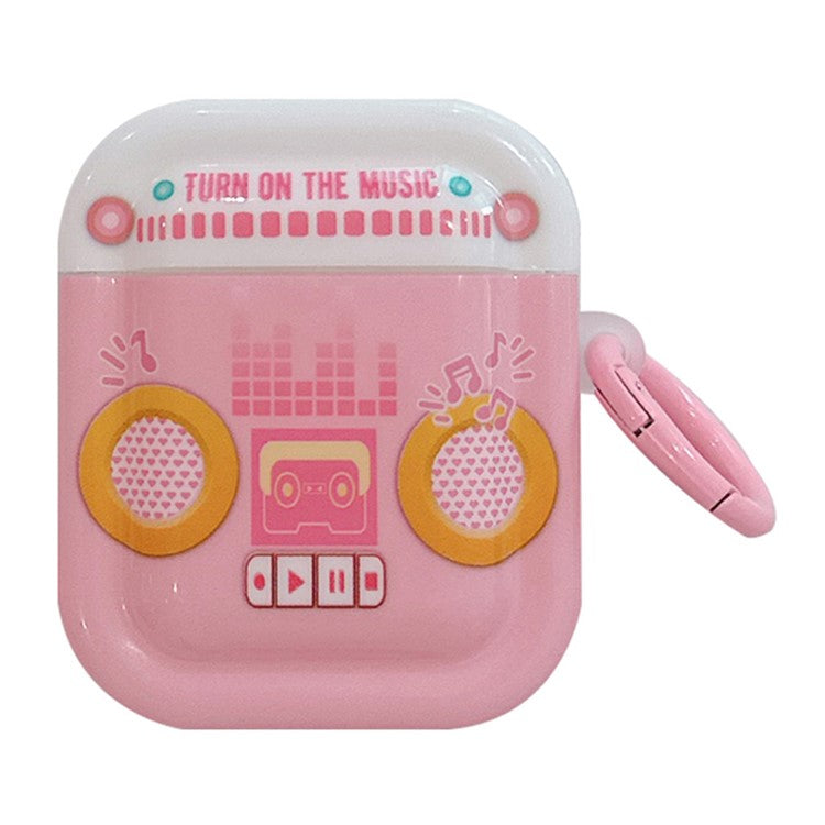 For Apple AirPods with Charging Case (2016) / (2019) / AirPods with Wireless Charging Case (2019) Retro TPU Protective Cover - Pink