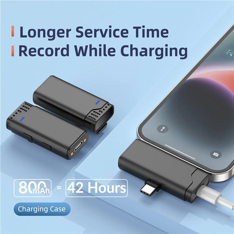 JMARY MW16 Plug and Play Wireless Lavalier Microphone with 3.5mm+Type-C+iP 3-in-1 Receiver