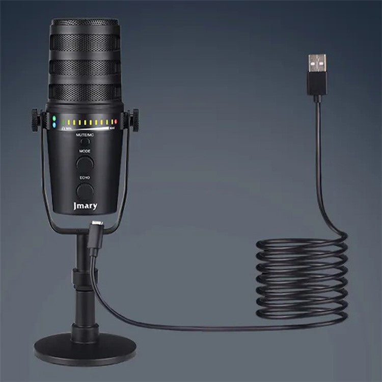 JMARY MC-PW12 USB Mic 360 Degree Rotating Zero Latency Desktop Microphone
