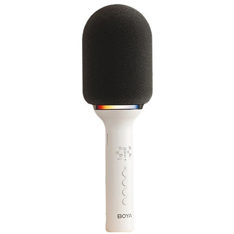 BOYA K11 Bluetooth Wireless Microphone with RGB Light Karaoke Mic for Phone / Tablet / PC - White