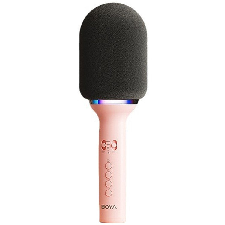 BOYA K11 Bluetooth Wireless Microphone with RGB Light Karaoke Mic for Phone / Tablet / PC - Pink
