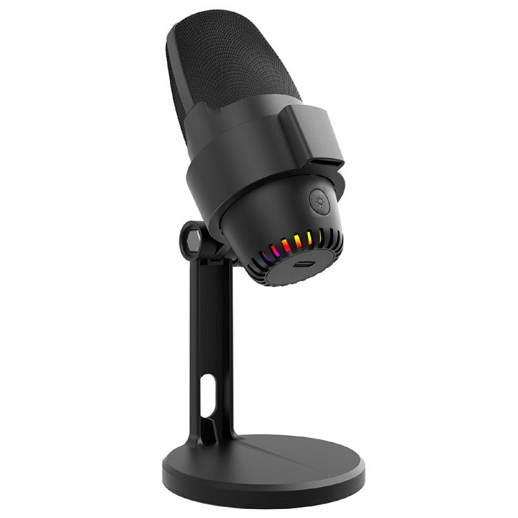 ME9 Plug and Play USB Microphone ENC Noise Reduction Desktop Mic with RGB Light - Black