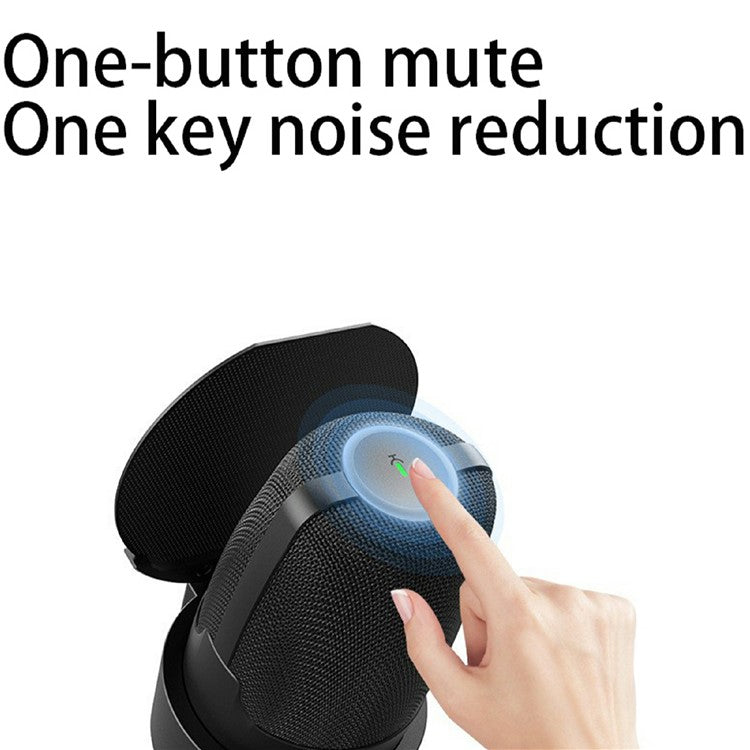 ME9 Plug and Play USB Microphone ENC Noise Reduction Desktop Mic with RGB Light - Pink