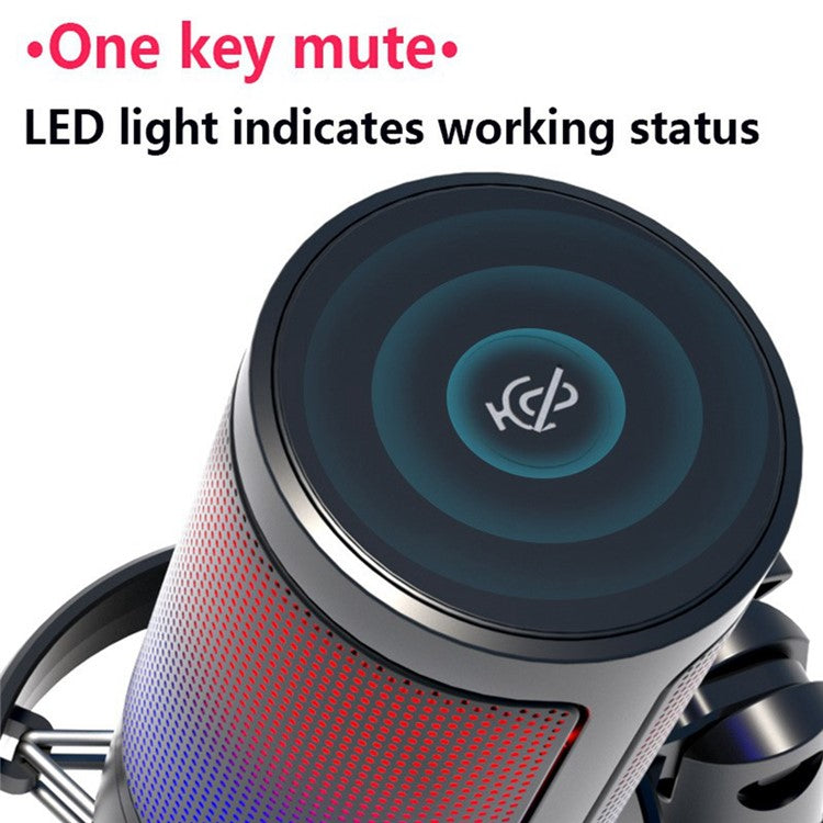 ME6S Professional Condenser Mic USB Desktop Microphone for Computer Gaming Live Broadcast