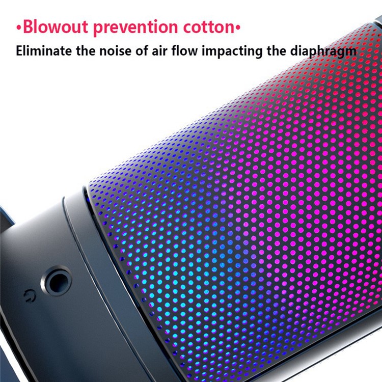 ME6S Professional Condenser Mic USB Desktop Microphone for Computer Gaming Live Broadcast