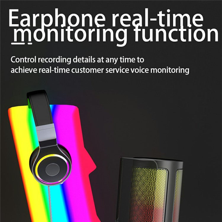 ME6P RGB Light USB Condenser Microphone Conference Recording Professional Desktop Mic