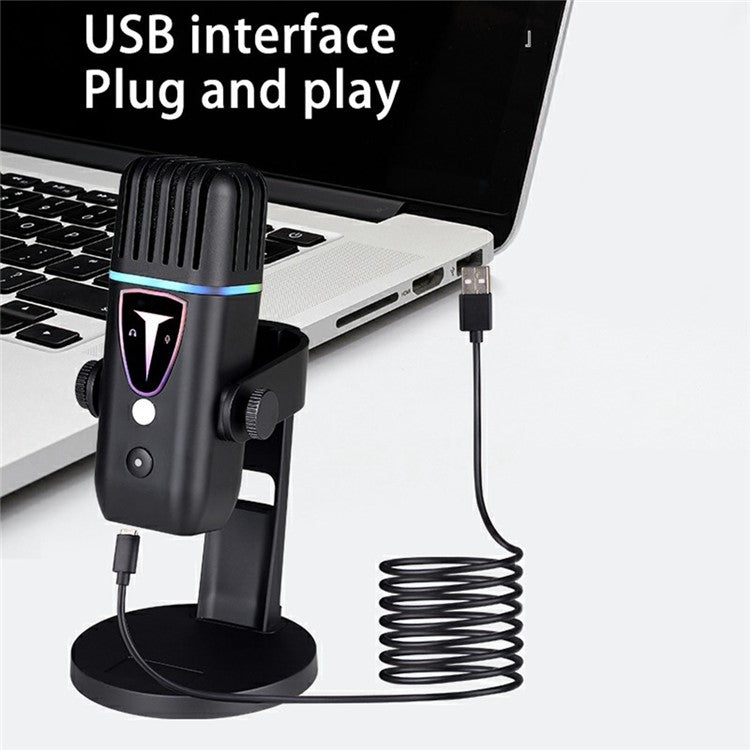 PDO-30 Plug and Play Desktop Microphone High Sensitivity E-Sports Gaming Condenser Mic