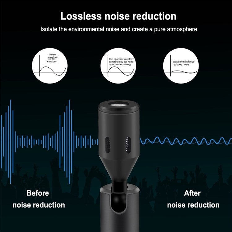 PULUZ PU615B 8Pin Wireless Lavalier Microphone Clip-On Omni Lapel Mic for iPhone Interview / Live Stream