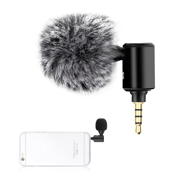 PULUZ PU614B 3.5mm Wireless Lavalier Microphone Clip-On Unidirectional Lapel Mic for Interview, Live Stream