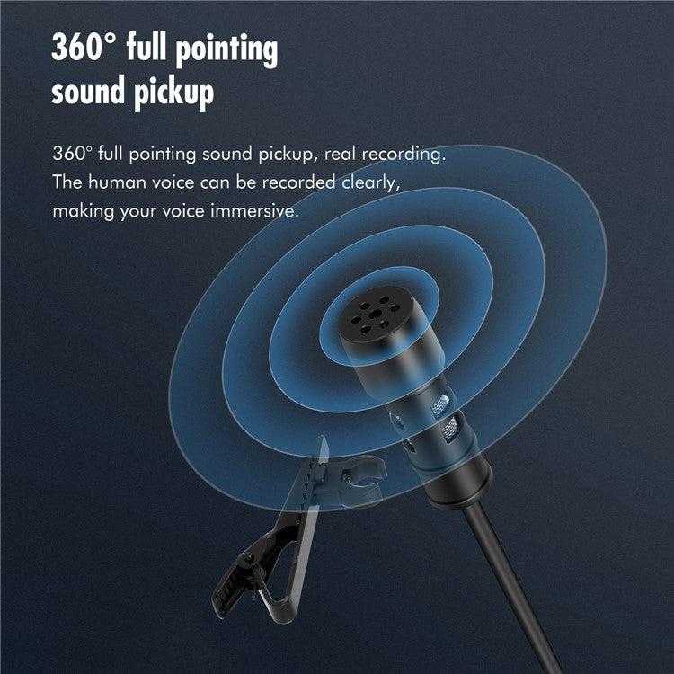 YANMAI BT8 Wireless Noise Reduction Microphone Bluetooth Lavalier Lapel Mic with Headphone