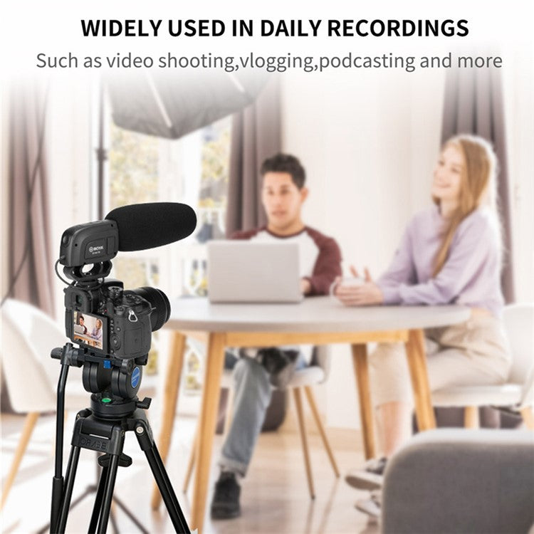 BOYA BY-M17R Condenser Microphone for DSLR Camera Vlog Video Recording Mic with 1 / 4" Adapter