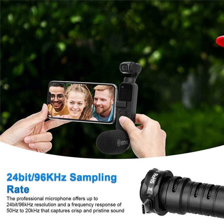 BOYA BY-DM100-OP Digital Condenser Microphone for DJI OSMO Pocket Video Recording Device