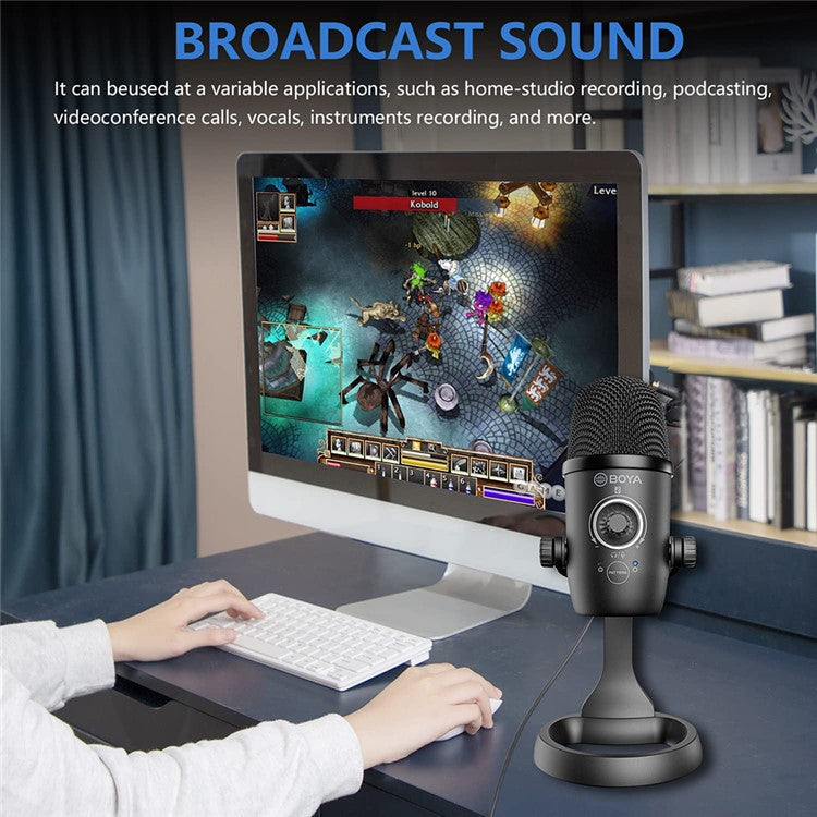 BOYA BY-CM5 USB Condenser Microphone Computer Laptop Cellphone Conference Voice Chat Mic